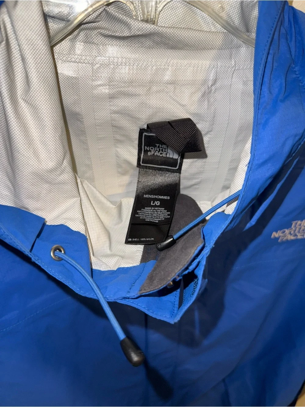 The North Face Men's Royal Blue Hooded Rain Jacket